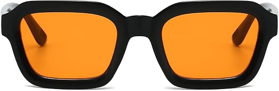 YAMEIZE Retro Square Sunglasses for Men - Women Vintage 90s Hexagon Tinted Sunglasses UV400