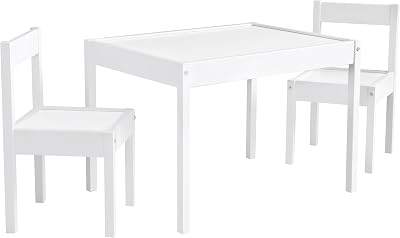Baby Relax Hunter 3 Piece Kiddy Table and Chair Set, White