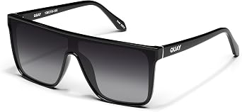 QUAY Oversized Nightfall Medium Non-Polarized Shield Sunglasses for Men & Women, Unisex Shades with UV-Protected Lenses