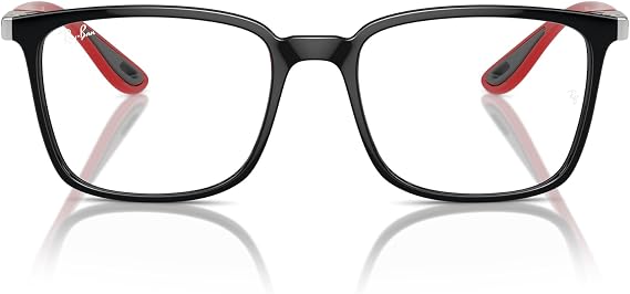 Ray-Ban Unisex Rx7240m Scuderia Ferrari Collection Square Prescription Eyewear Frames