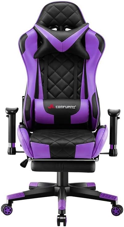Game Chair Large High Back Ergonomic Adjustable Padded Armrest, Adjustable Lumbar Cushion with Retractable Footrest, Ergonomic Office Chair Desk Chair Comfortable Anniversary