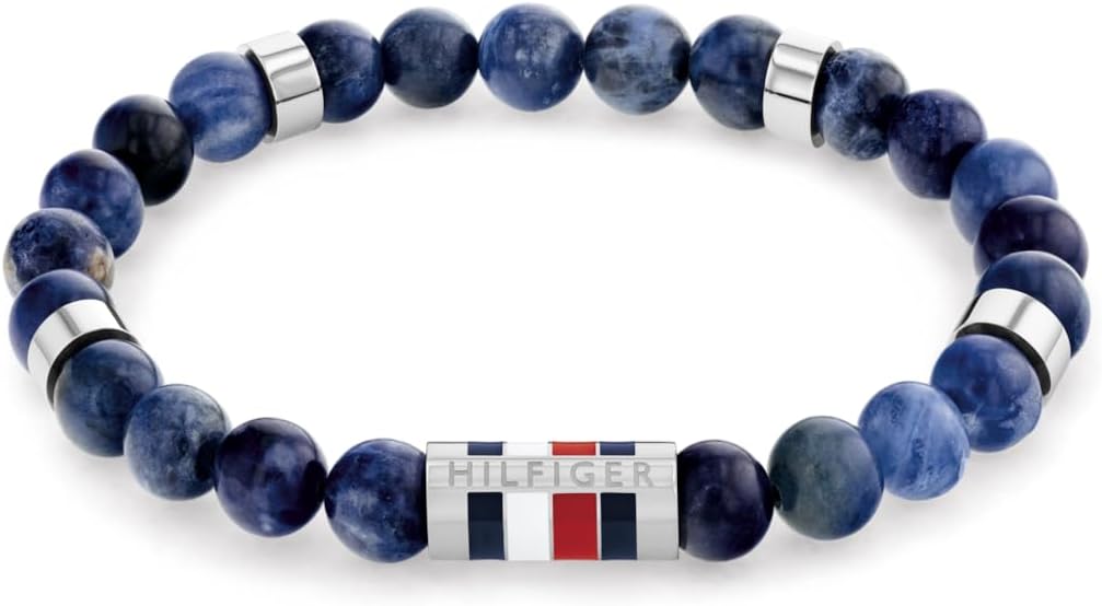 Tommy Hilfiger Mens Beaded Stretch Bracelet