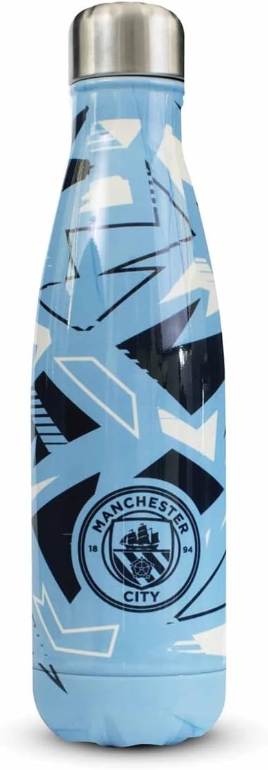 Manchester City 500ml Stainless Steel Vaccum Flask Thermal Bottle - Blue
