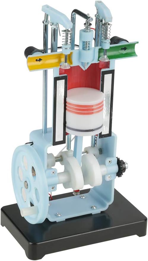 4-Stroke Engine Model for Physics Teaching Manual or BatteryPowered Demo