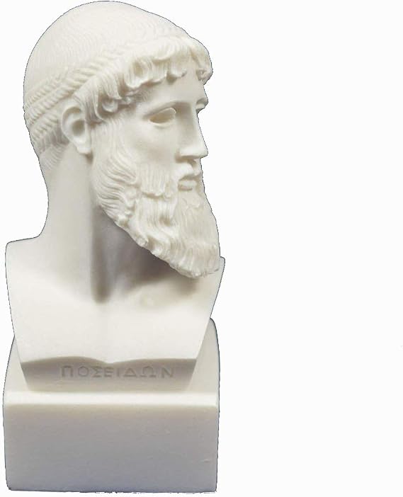 Estia Creations Poseidon Sculpture Ancient Greek God of The sea