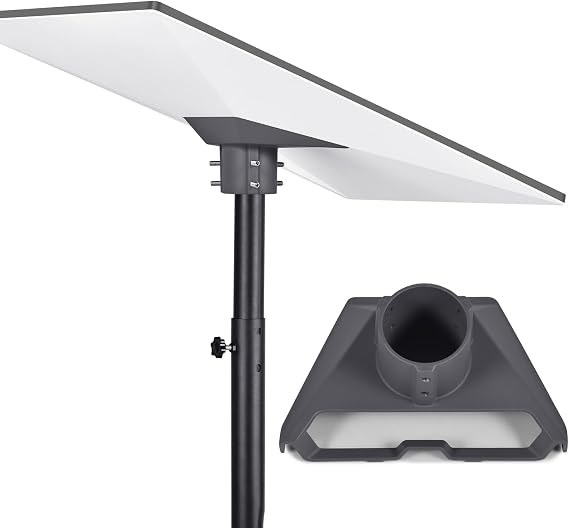Grey Aluminum Pipe Adapter for Starlink Standard Gen 3 | Grey Aluminum, Fits 1.0-2.2 Inch Poles, 20-Degree Tilt For Optimal Signal, Rust Resistant, Perfect For RV & Roof Setup