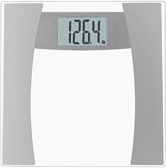 InstaTrack Digital Bathroom Scale for Body Weight, Capacity up to 400 lbs, High Precision Measurements, Batteries Included, Silver
