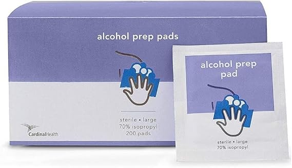 Balego 70% Isopropyl Alcohol Prep Pad, Individually Packaged 2 Ply Chg, Med 2.5 X 1.2 Inch Sterile 200/box, 200 Count