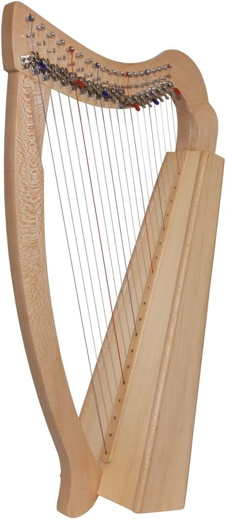 Roosebeck 19-String Pixie Harp - Lacewood w/Full Chelby Levers