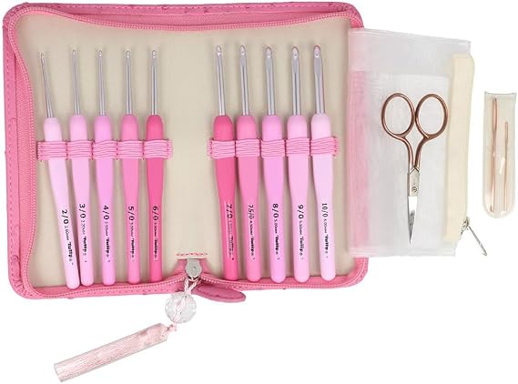Tulip Crochet Hook, Pink, One Size