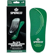 Spenco Rx Orthotic Arch Support 3/4 Length Shoe Insoles Women's 11-12.5/Men's 10-11.5