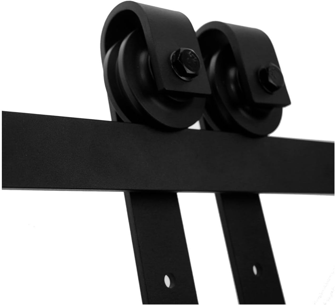 6FT/183cm Sliding Barn Door Hardware Sliding Door Kit Barn Door Hardware,Splicing Track,Four Rollers,No Doors in It