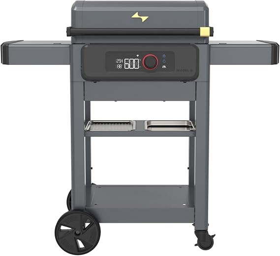 Current Model G Smart Electric Griddle, Flat Top, Slate | Apartment-Friendly and Weather-Resistant; App-Connected Control from 200F to 600F for BBQs, Searing and Roasting.