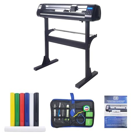 USCUTTER MH100-28 (721mm) 28" Vinyl Cutter Machine with Starter Bundle | Adhesive Vinyl, HTV, Paper, Cardstock (Black)