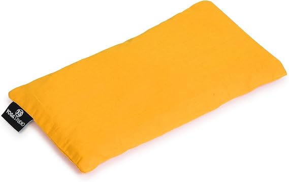 Yoga Studio Eye Pillow | 100% Organic Cotton Cover | Organic Lavender & Linseed Yoga Pillow | Stress Relief Weighted Eye Mask, Relaxation, Aromatherapy, Tired Eyes