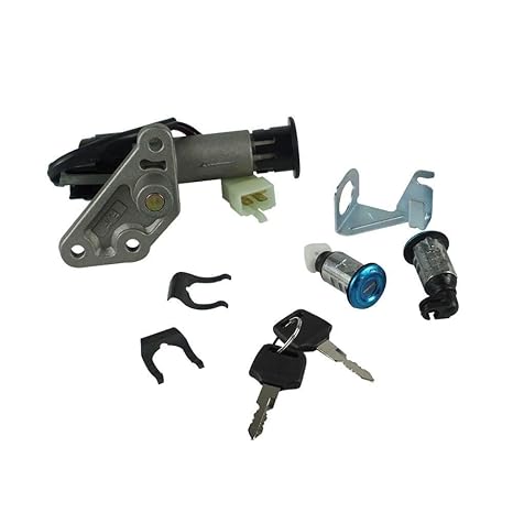 XDF 4-Wire Key Ignition Switch Lock Set for GY6 Taotao Jonway Roketa Chinese Scooter Moped 139QMB 50cc 125cc 150cc