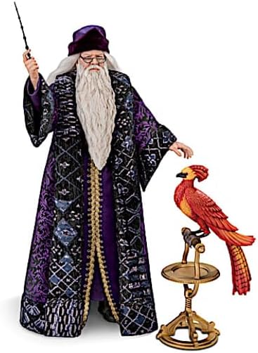 The Ashton-Drake Galleries Warner Brother's Harry Potter Professor Dumbledore Collector Figure, 14 Inches, Chamber of Secrets Edition with Fawkes Phoenix