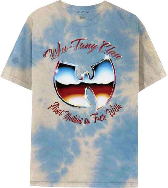Wu-Tang Clan T Shirt Antfw Logo Official Unisex Dip Dye Blue Size M