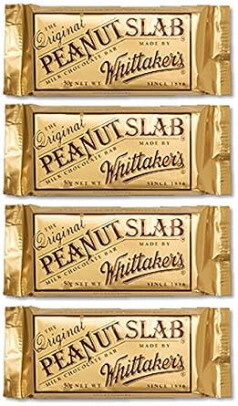 Whittaker's Chocolate Slab (50g X 4 Pack, Total 200g) (Peanut Slab)