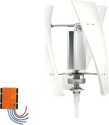 3000W Vertical Wind Turbine Generator, 12V 24V 48V 220V, 3-Blade Permanent Magnet Generator Kit for Hybrid Wind Solar System, Low Noise, High Efficiency, Home & Commercial Use