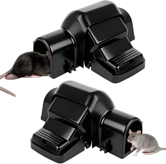 Rat Traps, 2 PCS Rat Traps That Kill Instantly, Professional Ultra Powerful Rat Catcher, Highly Sensitive Rat Trap for Outdoors and Indoors, Reusable Mouse and Rat Trap, Rodent Trap
