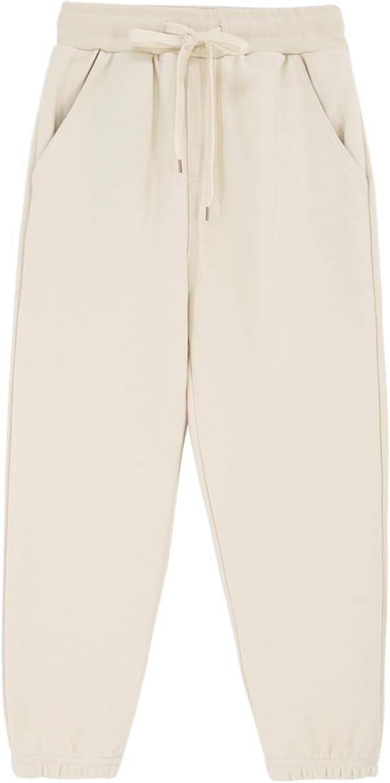 ACESTAR Kids Unisex Plain Sweatpants Cotton Drawstring Casual Pull-on Jogger Pants for Boys or Girls Age 5-12Y