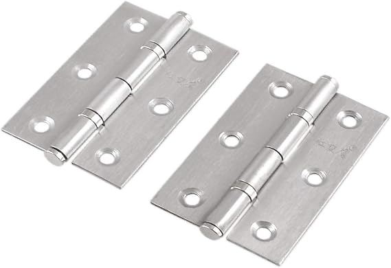 New Lon0167 2 Pcs Featured Home Furniture Hardware reliable efficacy Door Hinge Satin Nickel 2.5" Length Silver Tone(id:f55 b6 ed 1e6)