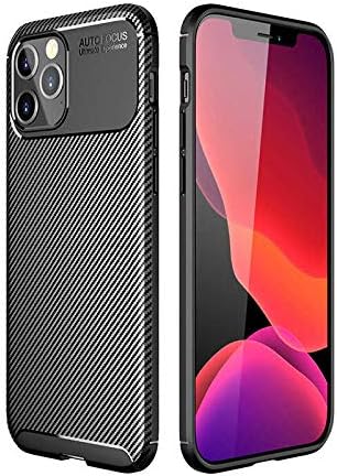 Spia Apple iPhone 12 Pro Max ile uyumlu Kılıf Siyah Karbon Silikon Orijinal Esnek İnce Geliştirilmiş Dayanıklı Darbe Karşıtı Koruyucu Yeni Nesil Tasarım (Apple iPhone 12 Pro Max, Siyah)
