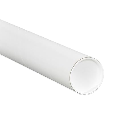 AVIDITI Cardboard Tubes with Caps, 26L x 2W x 2H, Pack of 50 | Poster Tube for Mailing and Storage of Blueprints, Artwork, Crafts, Long Art Holder, 26 inches