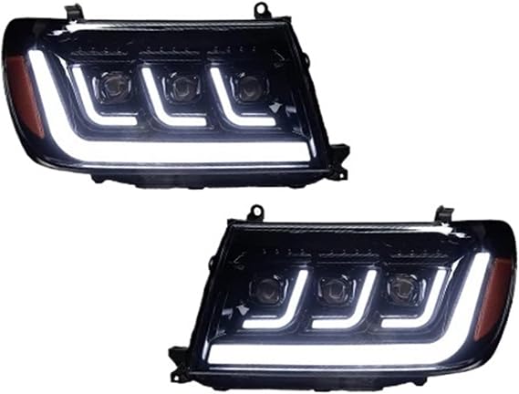 Auto Headlights Compatible For Toyota Land Cruiser LC100 1998-2007 LED Car Front Lamps Assembly Upgrade Three Projector Lens Accessories