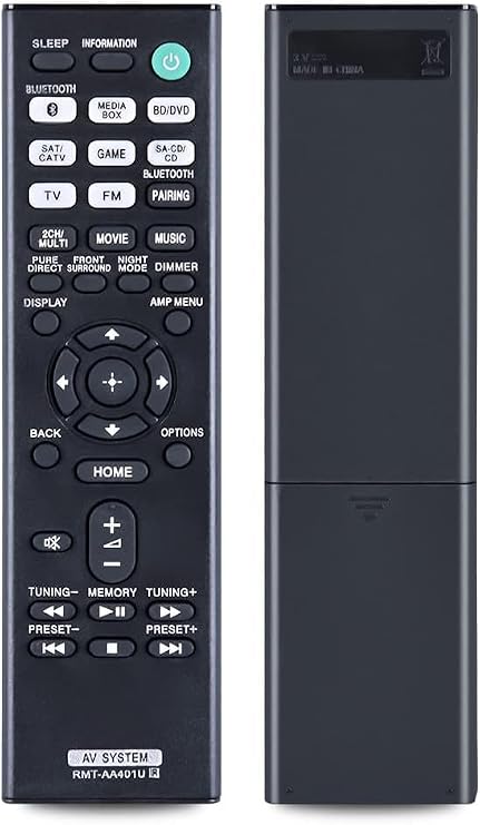 RMT-AA401U Replacement Remote Control for Sony AV Receiver
