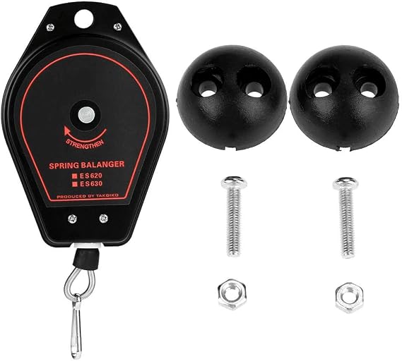 Hanging Retractable Spring Balancer Tool Holder for Air or Power Tool 0.6~2.0kg ES620(Black)
