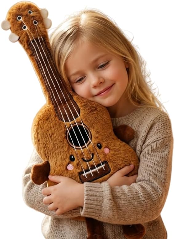 15 inches Guitar Plush Pillows Musical Soft Plush,Rock Star Plush Guitar Instrument Stuffed,Instrument Gift for Kids,Birthday Gifts