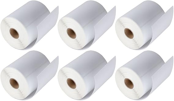 Direct 4"x6" Thermal Labels 6 Rolls 1500 Labels White Printer Thermal | Shipping for Address Shipping Postage USPS UPS Zebra Toshiba Citizen Eltron and Orion Printers