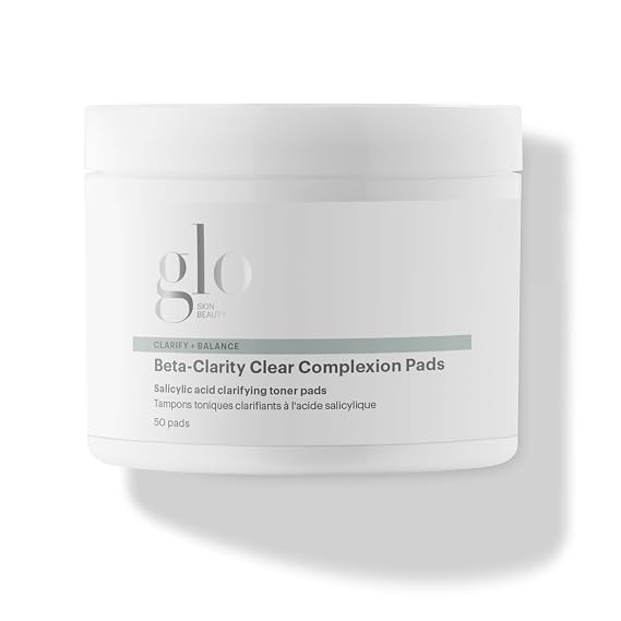 Glo Skin Beauty Clear Complexion Salicylic Acid Toner Pads for Face | Exfoliating toner pads, salicylic acid formula, minimizes pores, balances oily skin, acne-prone skincare, clears blemishes