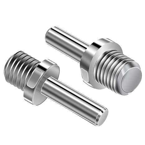 2Pcs Core Drill Bit Arbor Adapter 3/8" Round Shank to 5/8"-11 Threaded for Backing Pad and Electric Drill, Core Drill Bit Adapter