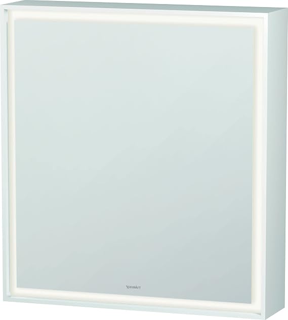 Duravit LC7550R0000 LC7550-R L-Cube 25-5/8" x 27-1/2" Lighted Framed Single Door Medicine Cabinet