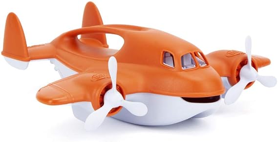 Green Toys Fire Plane - Pretend Play, Motor Skills, Kids Bath Toy Vehicle. No BPA, phthalates, PVC. Dishwasher Safe, Recycled Plastic, Made in USA.