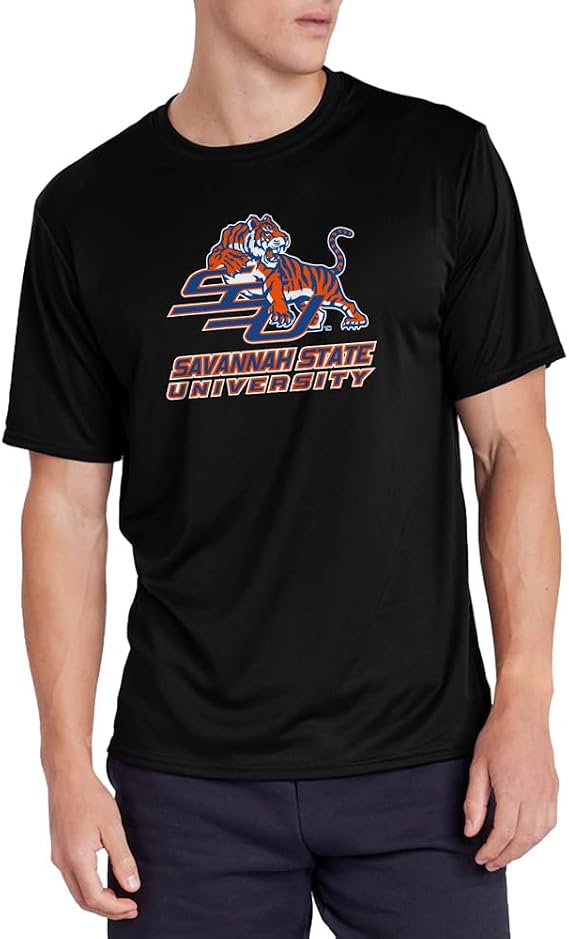 Official NCAA Collegiate Men's Sport Active T-Shirt Primary Logo Black Collection