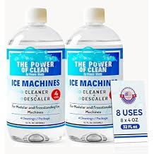 Ice Machine Cleaner & Descaler 16 fl oz 4 Uses | Nickel Safe Ice Maker Cleaner, Crystal Clear Descaling solution | Compatible with Whirlpool, Scotsman & Manitowoc | Made in USA (Pack of 2)