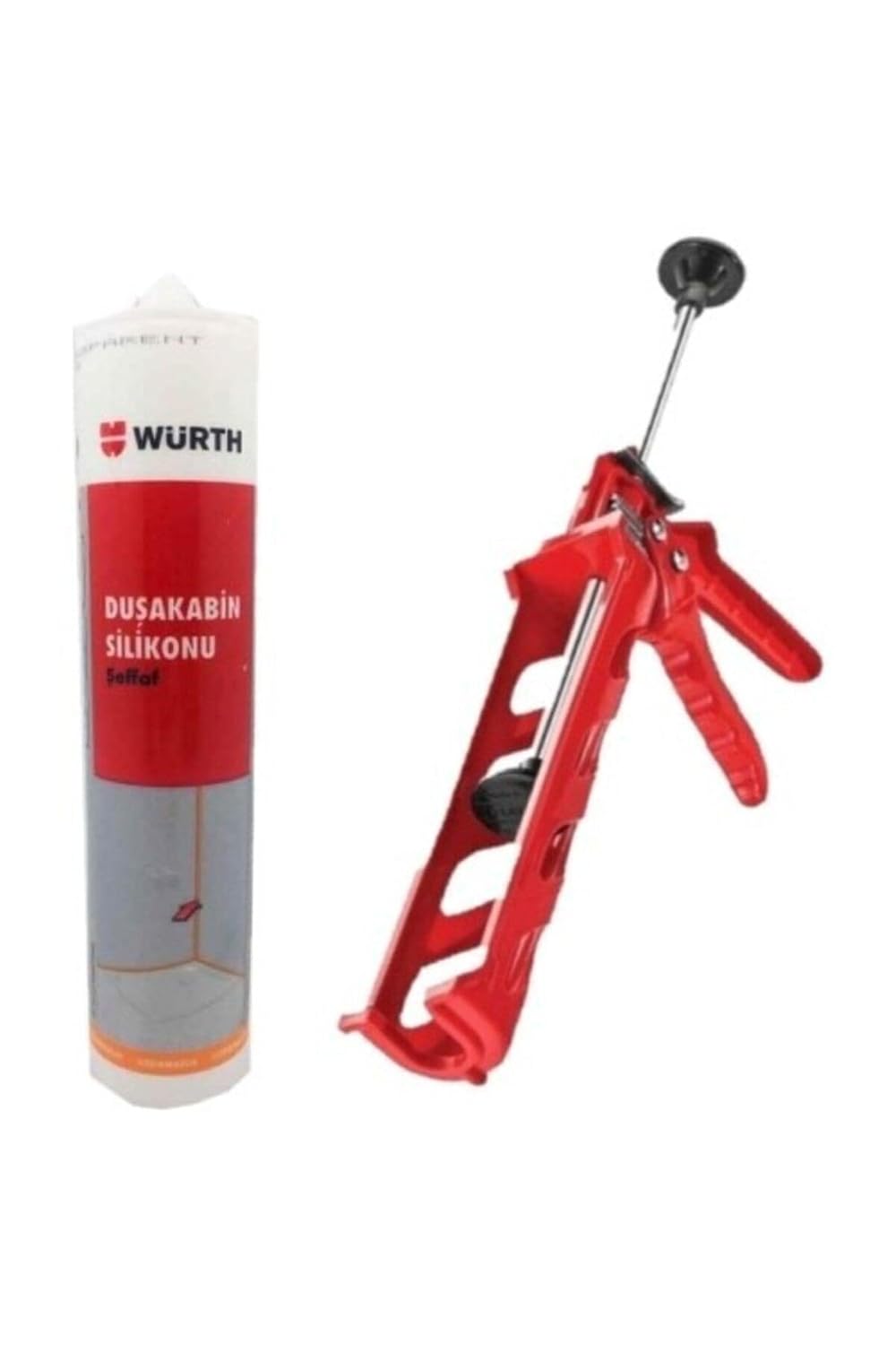 Würth Economy Transparent Shower Cabin Silicone  Gun Set