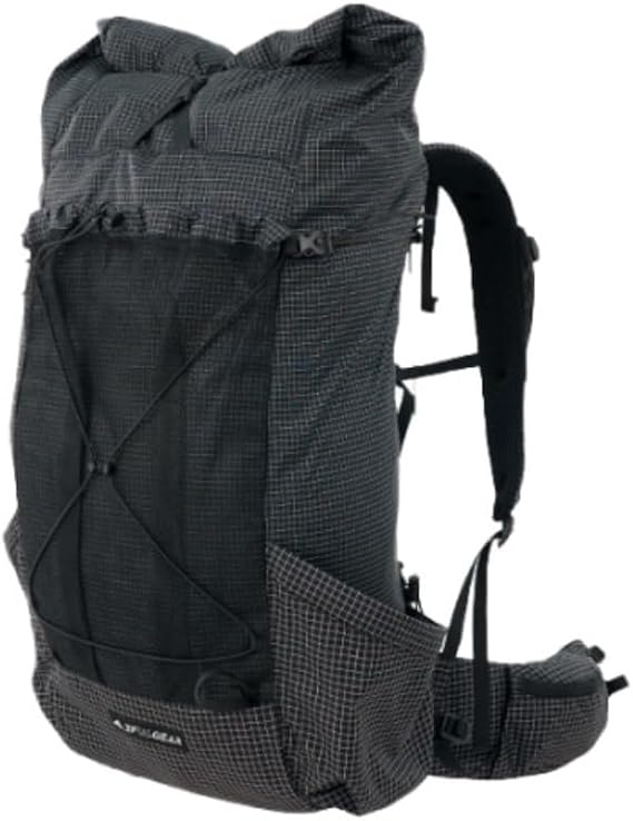 3F UL GEAR Tianshan 35+10L Backpack,Ultralight UHWMPE Frame Waterproof Bag for Outdoor Camping Hiking (Black, Small)