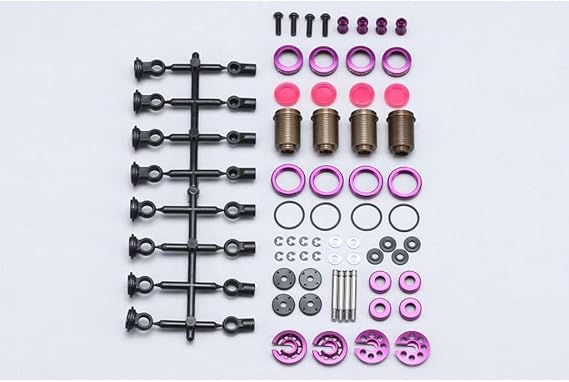 Yokomo Y2-SBBSPA Big Bore Shock Set for Yd-2 Series (Purple)(Y2-Sbbspa)