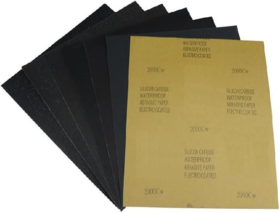 7pcs a Pack Sandpaper Abrasive Paper Sheets 400-2000 Grit 9" X 11" Wet/Dry