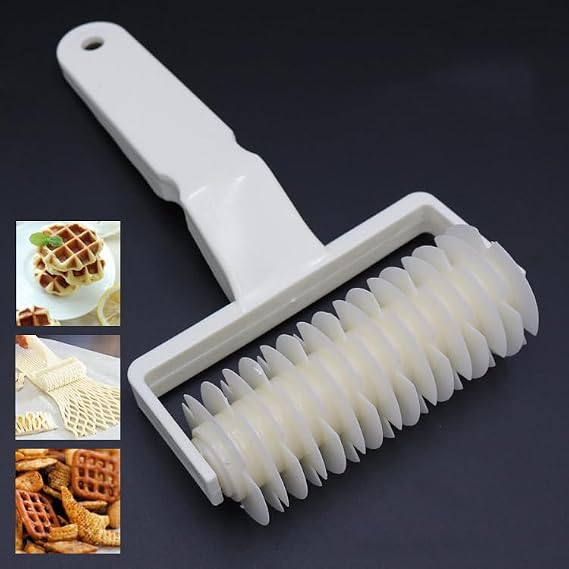 Kitchen Plastic Bakery Tool, Cookie Pie Pizza Pastry Lattice Roller Cutter Baking Dough Top Bread Decorations Craft DIY Baking Tool for Restaurant, Bakery, Party