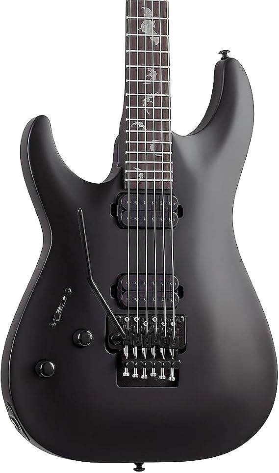 Schecter Damien-6 FR LH Left-Handed Electric Guitar - Satin Black
