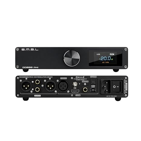 SMSL DO200 MKII MQA Balanced DAC - ES9068AS DSD512 32bit/768kHz XU316 USB - Home Desktop Audio With Bluetooth5.0/USB/OPT/COAX/I2S/AES/EBU to RCA/XLR Preamp