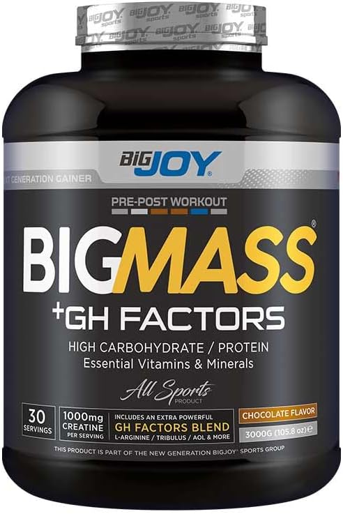 Bigjoy Bigmass Gh Factors Carb Powder - Chocolate Flavored 1 Pack (1 X 3000 G)