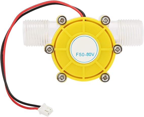 DC Water Generator, Approx. 3.5 x 2.3 x 1.5 inches 8.8 x 5.8 x 3.9 cm, Micro Generator, Pump Turbine Generator, Micro Hydro Generator, For Home Use F50 80V, Transparent Yellow