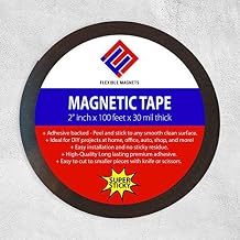 Flexible Magnets New 10 Feet Adhesive Magnetic Strip - 2" Wide Adhesive Back 30 Mil Thick.